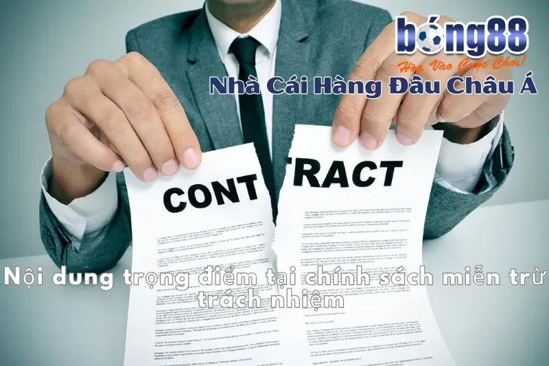 Nội dung trọng điểm tại chính sách miễn trừ trách nhiệm 